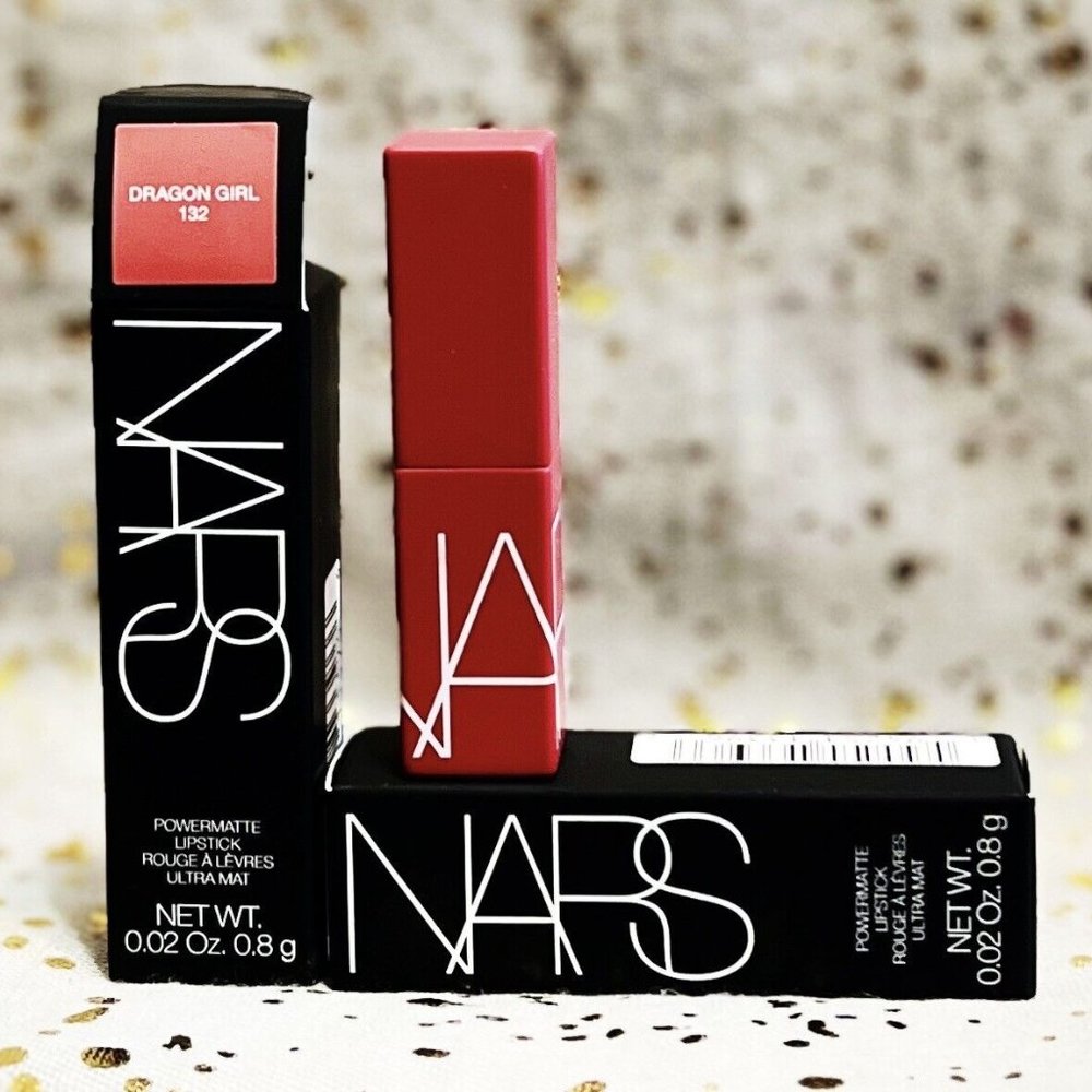 2x~NARS~Powermatte Lipstick in Dragon Girl 132~0.02oz / 0.8g each~NIB~